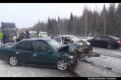 В аварии на трассе Пермь-Екатеринбург при столкновении двух автомобилей пострадали пять человек.
