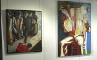 Живопись по металлу, портреты рабочих и сюжеты, наполненные атмосферой производства