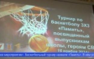 Выпускники и ученики пятой школы приняли участие в баскетбольном турнире «Память»