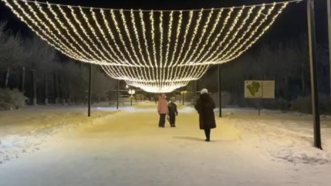 В Парке новой культуры оставят часть новогодних украшений