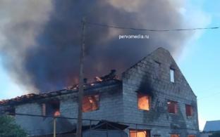 Пожар в микрорайоне Шайтанка