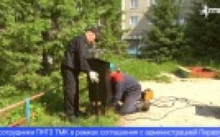 В микрорайоне Талица благоустраивают общественные территории