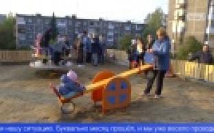 Новую детскую площадку открыли на улице Советская