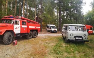 В районе озера Глухое бушует лесной пожар