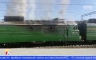 Под Первоуральском загорелся товарный поезд