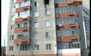 Пожар в многоэтажке на Крылова