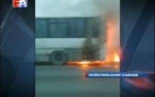 В Талице загорелся пассажирский автобус