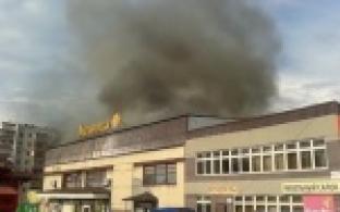 Загорелось одно из городских кафе