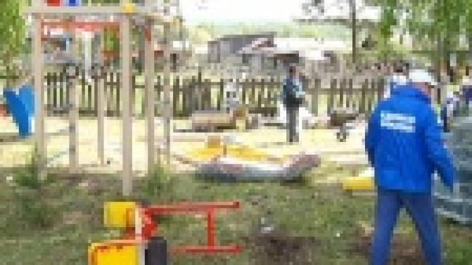 В посёлке с говорящим названием появилась ещё одна детская площадка