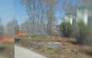 Возгорание сухой травы произошло на улице Комсомольской рядом с детским садом № 42