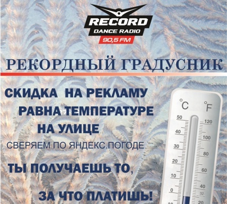 Рекордную скидку на радио Рекорд в Первоуральске по акции «Градусник» получила стоматологическая клиника
